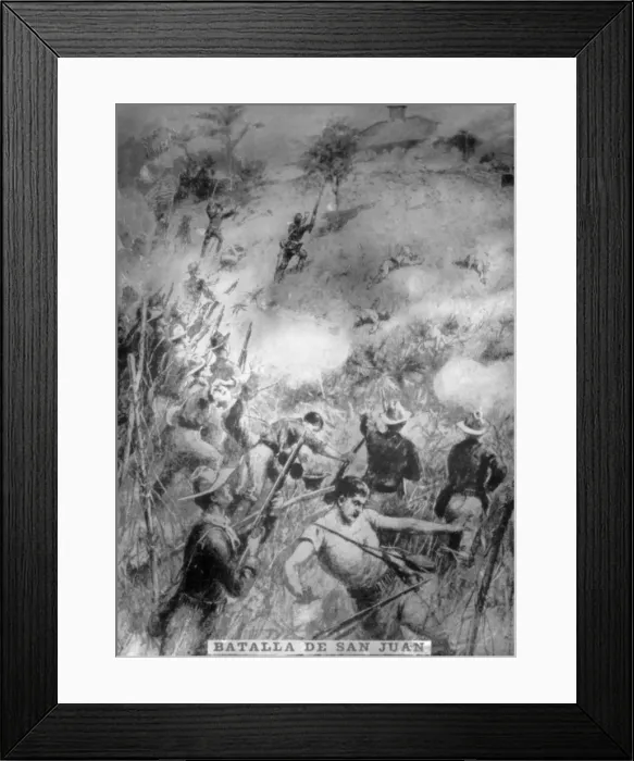 Framed Print : The battle of Saint John, (1898), 1920s Framed Print : The battle of Saint John, (1898), 1920s
