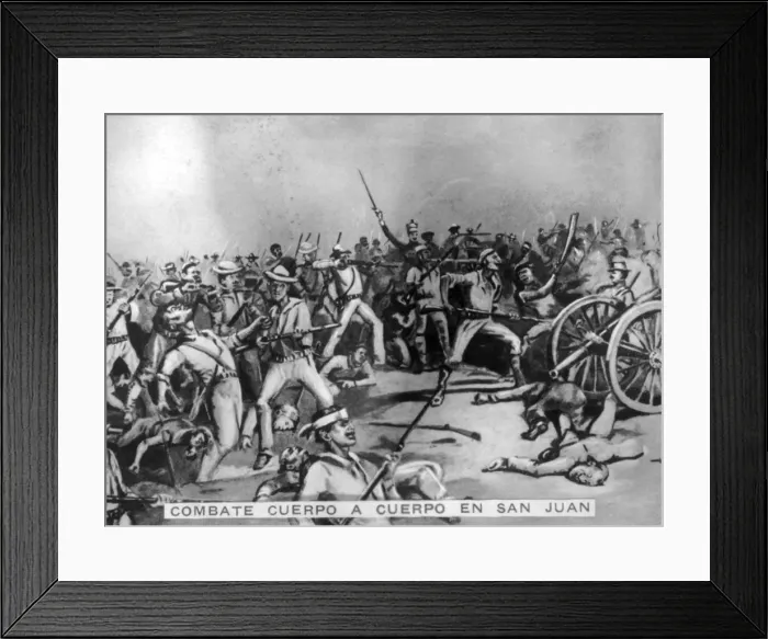 Framed Print : The combat of San Juan, (1898), 1920s Framed Print : The combat of San Juan, (1898), 1920s