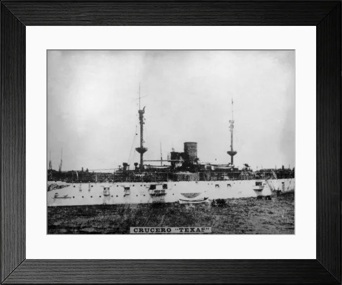 Framed Print : The Texas Battleship, (1898), 1920s Framed Print : The Texas Battleship, (1898), 1920s