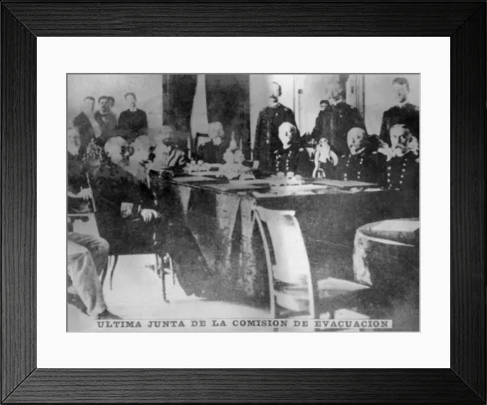 Framed Print : Last meeting of the evacuation commission, (1898), 1920s Framed Print : Last meeting of the evacuation commission, (1898), 1920s