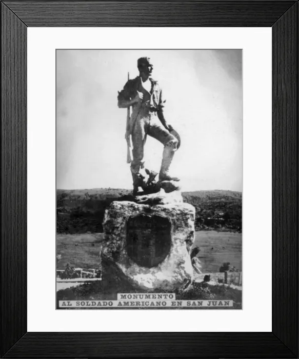 Framed Print : Monument to the Americna Soldier in San Juan Hill, 1920s Framed Print : Monument to the Americna Soldier in San Juan Hill, 1920s