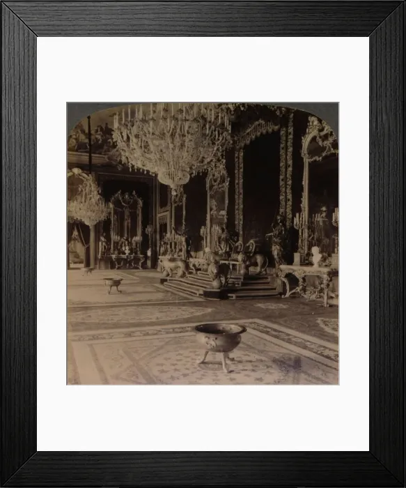 Framed Print : Throne Room, Royal Palace, Madrid, Spain, 1902. Artist: Works and Studios Framed Print : Throne Room, Royal Palace, Madrid, Spain, 1902. Artist: Works and Studios
