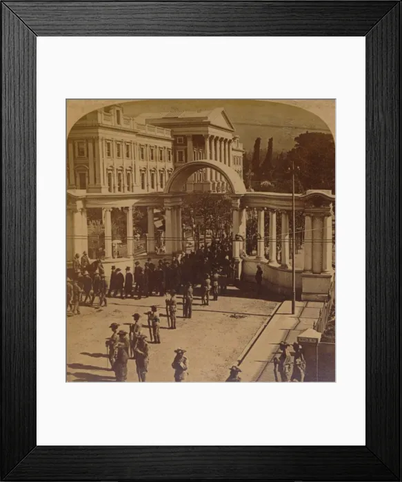 Framed Print : Funeral procession of the late Rt. Hon. Cecil Rhodes, 1902. Artist: Works and Studios Framed Print : Funeral procession of the late Rt. Hon. Cecil Rhodes, 1902. Artist: Works and Studios