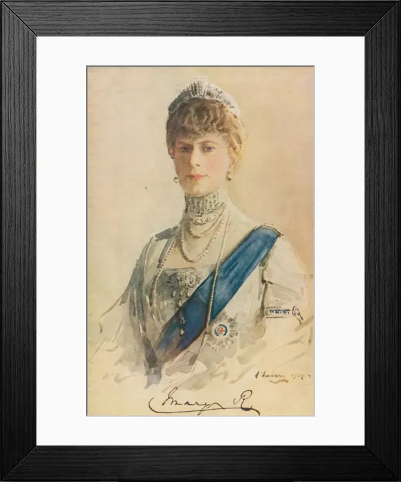 Framed Print : Her Majesty Queen Mary, (1867-1953), 1913 Artist: Sir John Lavery Framed Print : Her Majesty Queen Mary, (1867-1953), 1913 Artist: Sir John Lavery