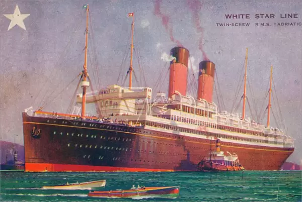 Twin-Screw RMS Adriatic of the White Star Line, c1907
