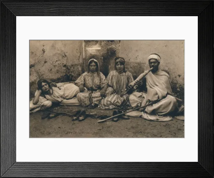 Framed Print : A photograph depicting traditional Arab people, c1909 Framed Print : A photograph depicting traditional Arab people, c1909