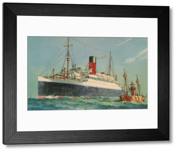 Framed Print : Ascania, Cunard White Star, 1920s Framed Print : Ascania, Cunard White Star, 1920s