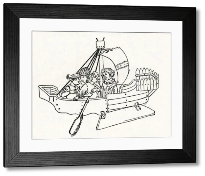 Framed Print : Sir John Mandeville on his Travels, (1430), 1912. Artist: TC and EC Jack Framed Print : Sir John Mandeville on his Travels, (1430), 1912. Artist: TC and EC Jack