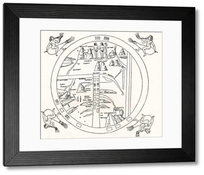 Framed Print : The Turin Map, (8th century), 1912 Framed Print : The Turin Map, (8th century), 1912