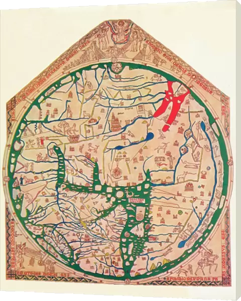 The Hereford Mappa Mundi, (c1285), 1912. Artist: Richard de Bello