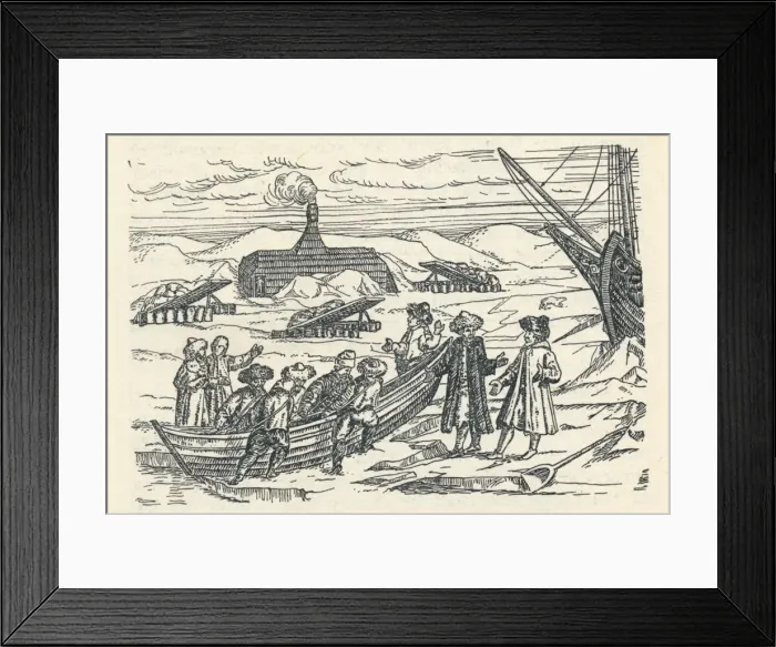 Framed Print : Barents in the Arctic: Hut wherein we wintered, (1598), 1912. Artist: Gerrit de Veer Framed Print : Barents in the Arctic: Hut wherein we wintered, (1598), 1912. Artist: Gerrit de Veer