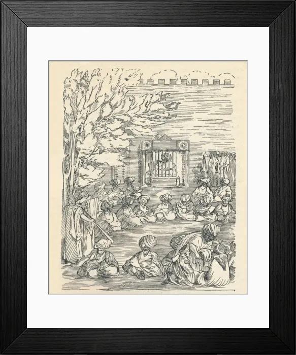 Framed Print : Major Denhan and His Party Received by the Sheikh of Bornu, (1826), 1912 Framed Print : Major Denhan and His Party Received by the Sheikh of Bornu, (1826), 1912