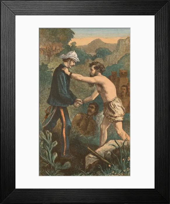Framed Print : The Finding of Hamilton at Lucknow, c1910 Framed Print : The Finding of Hamilton at Lucknow, c1910