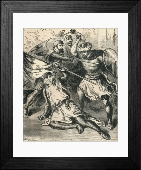 Framed Print : Knights Templar on the Field of Battle, c1910 Framed Print : Knights Templar on the Field of Battle, c1910