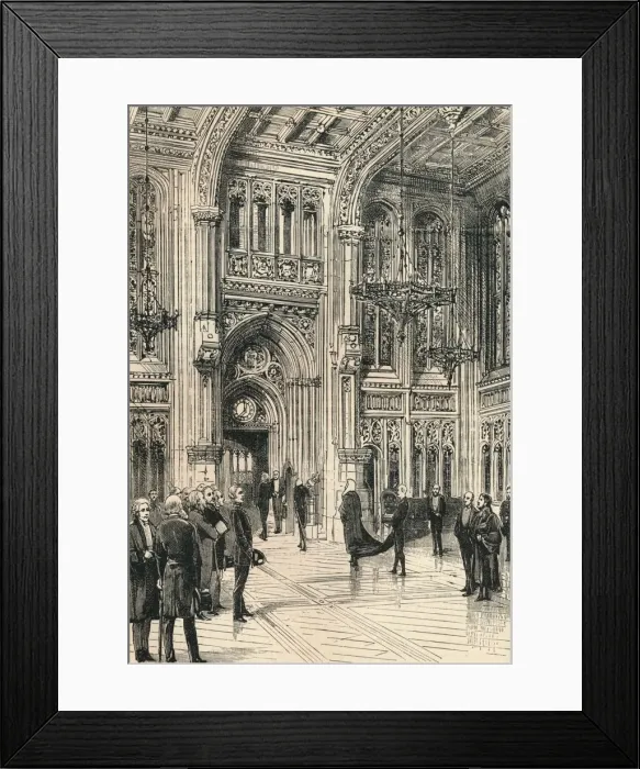 Framed Print : The Lobby of the House of Commons, c1910 Framed Print : The Lobby of the House of Commons, c1910