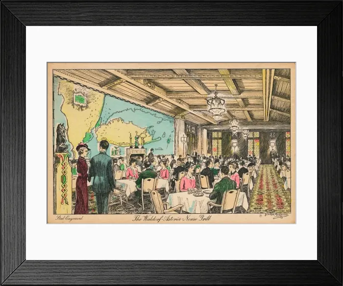 Framed Print : The Waldorf Astoria, Norse Grill, c1930s