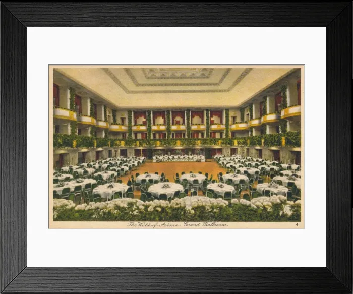 Framed Print : The Waldorf Astoria, Grand Ballroom, c1930s Framed Print : The Waldorf Astoria, Grand Ballroom, c1930s