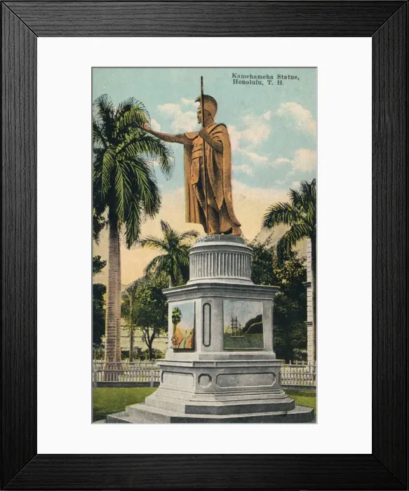 Framed Print : Kamehameha Statue, Honolulu, Hawaii, c1920 Framed Print : Kamehameha Statue, Honolulu, Hawaii, c1920