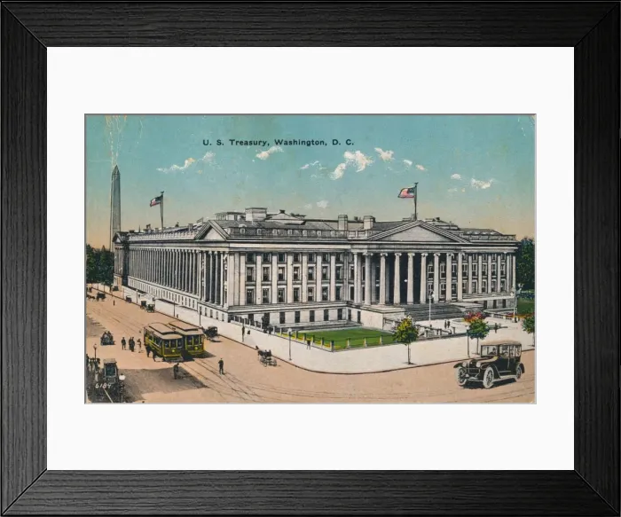 Framed Print : U.s Treasury, Washington, DC, c1920s Framed Print : U.s Treasury, Washington, DC, c1920s