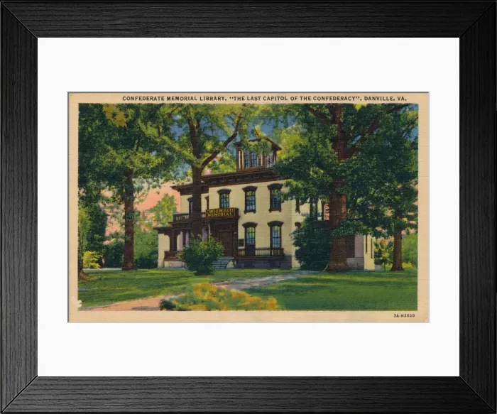 Framed Print : Confederate Memorial Library, Danville, Virginia, 1938 Framed Print : Confederate Memorial Library, Danville, Virginia, 1938