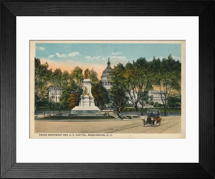 Framed Print : Peace Monument and U. S. Capitol, Washington, DC, c1910 Framed Print : Peace Monument and U. S. Capitol, Washington, DC, c1910