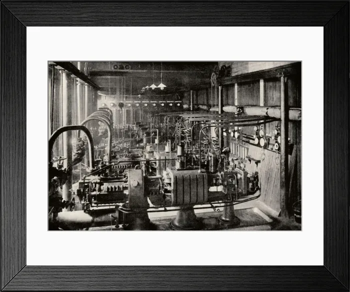 Framed Print : The First Parsons Turbo-Electric Generating Station, c1916 Framed Print : The First Parsons Turbo-Electric Generating Station, c1916