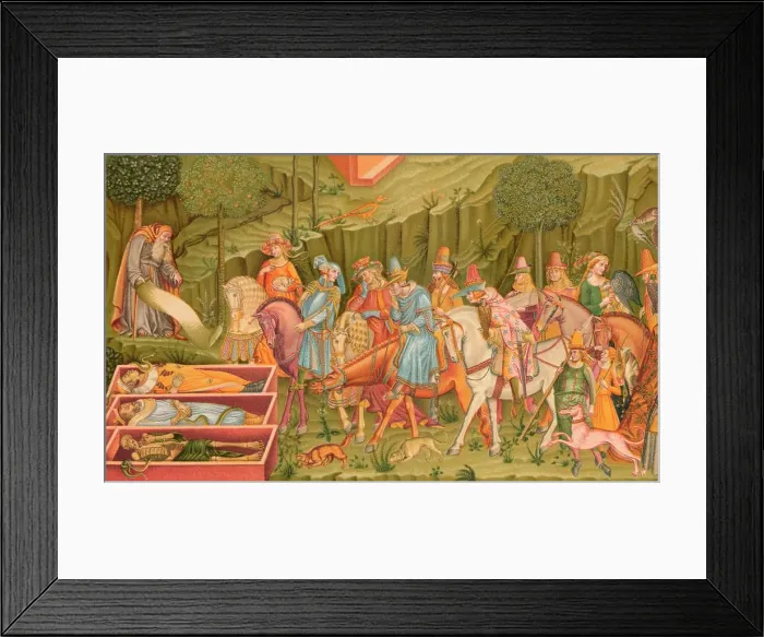 Framed Print : Le Triomphe de la Mort, (the triumph of death). Artist: Buonamico Buffalmacco Framed Print : Le Triomphe de la Mort, (the triumph of death). Artist: Buonamico Buffalmacco