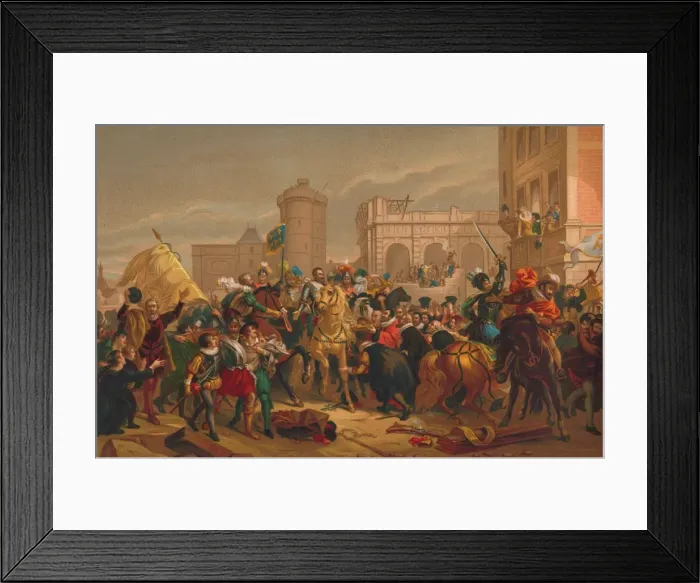 Framed Print : L Entree d Henri IV a Paris (the entry of Henri IV into Paris), 1817 Framed Print : L Entree d Henri IV a Paris (the entry of Henri IV into Paris), 1817