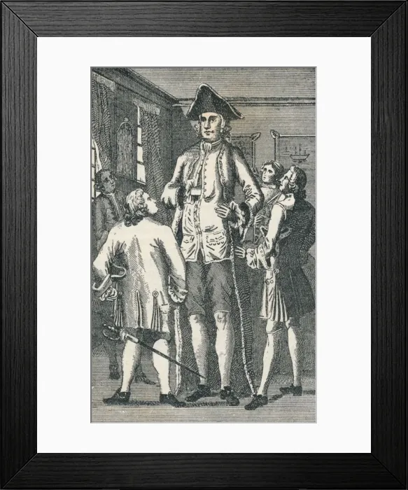 Framed Print : Mr Henry Blacker the British Giant, (c1750), 1894 Framed Print : Mr Henry Blacker the British Giant, (c1750), 1894