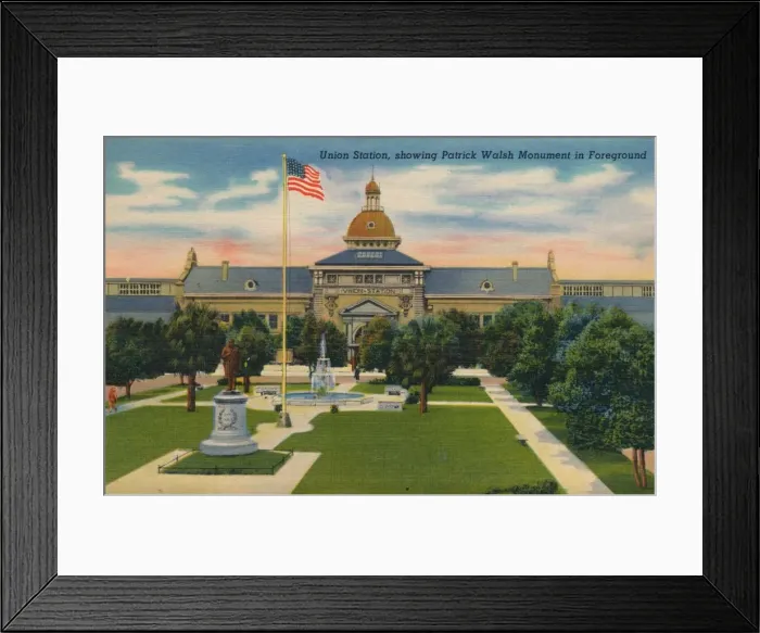 Framed Print : Union Station, showing Patrick Walsh in Foreground, 1943 Framed Print : Union Station, showing Patrick Walsh in Foreground, 1943