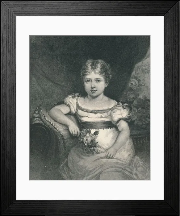 Framed Print : Queen Victoria (1819-1901) aged six years old, 1894 Framed Print : Queen Victoria (1819-1901) aged six years old, 1894
