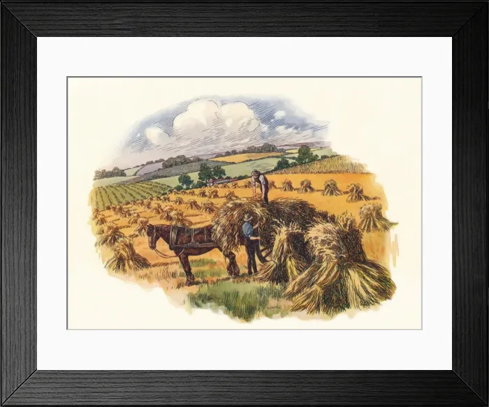 Framed Print : Harvesting at Tolpuddle, (1824), 1934