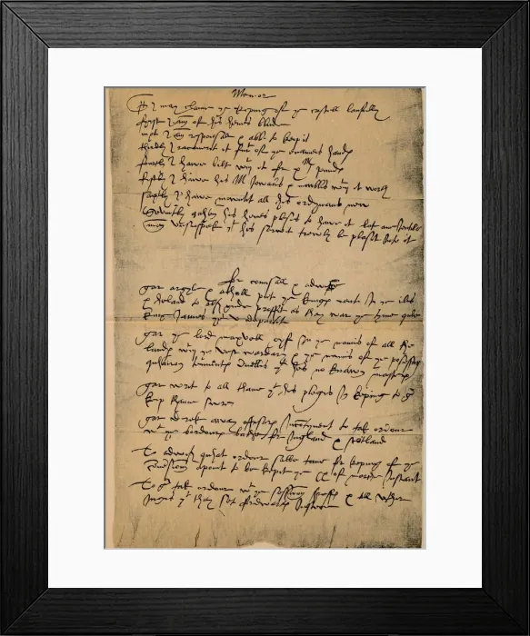 Framed Print : Memorial by the Earl of Morton on resigning the Regency, March 1578, 1889. Artist: James Stillie Framed Print : Memorial by the Earl of Morton on resigning the Regency, March 1578, 1889. Artist: James Stillie