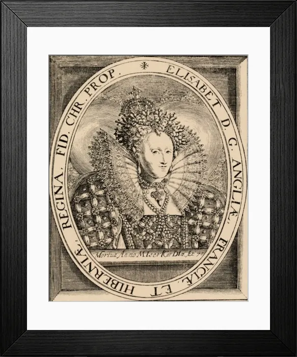 Framed Print : Elizabeth I (1533-1603), Queen of England and Ireland, 1889 Framed Print : Elizabeth I (1533-1603), Queen of England and Ireland, 1889