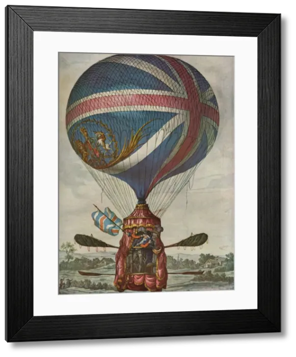 Framed Print : Vincent Lunardis Second Balloon: (May 3, 1785), 1937 Framed Print : Vincent Lunardis Second Balloon: (May 3, 1785), 1937