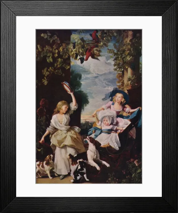Framed Print : The Three Youngest Daughters of George III, (1785), 1937