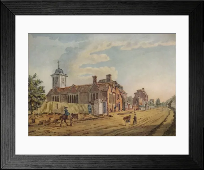 Framed Print : The Old Chapel, Kentish Town, (c1770), 1925. Artist: John Inigo Richards Framed Print : The Old Chapel, Kentish Town, (c1770), 1925. Artist: John Inigo Richards