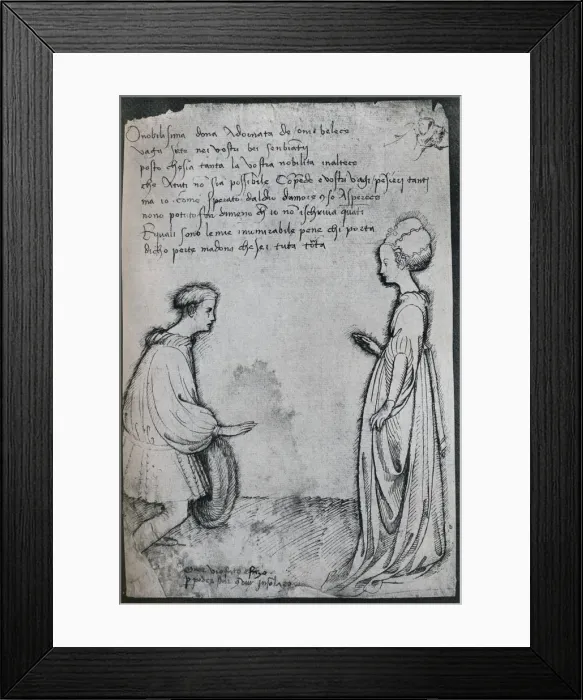Framed Print : A Love Duet, (c15th century), 1925. Artist: Pisanello Framed Print : A Love Duet, (c15th century), 1925. Artist: Pisanello