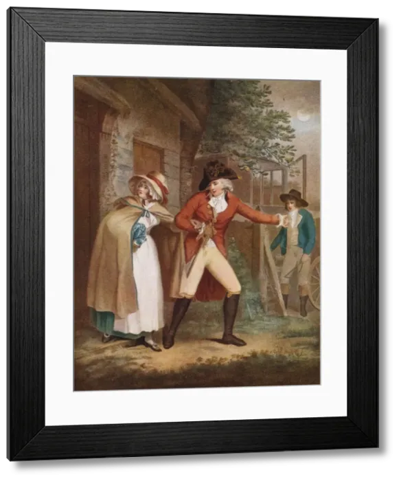 Framed Print : The Elopement: Laetitia (Lydia) seduced from her Friends under a promise of Marriage, 1789), 1925 Framed Print : The Elopement: Laetitia (Lydia) seduced from her Friends under a promise of Marriage, 1789), 1925