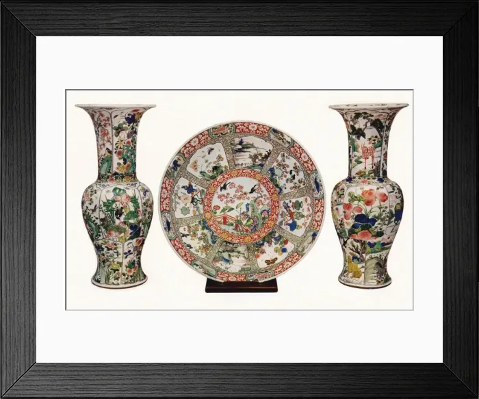 Framed Print : Kangxi (K ang-his) period porcelain, 1925 Framed Print : Kangxi (K ang-his) period porcelain, 1925