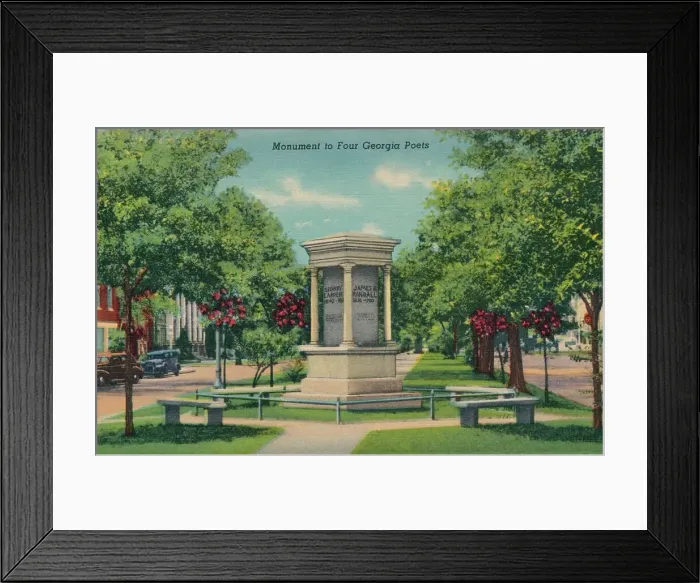 Framed Print : Monument to Four Georgia Poets, 1943 Framed Print : Monument to Four Georgia Poets, 1943