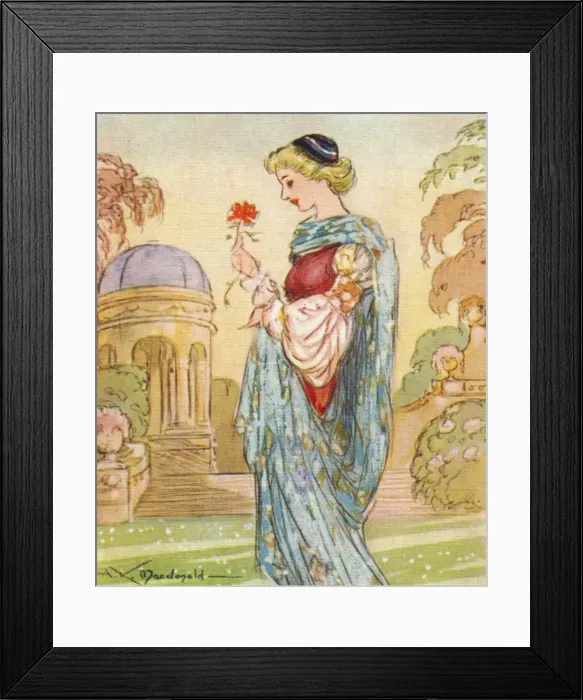 Framed Print : Dantes Beatrice, (1266-1290), 1937. Artist: Alexander K MacDonald Framed Print : Dantes Beatrice, (1266-1290), 1937. Artist: Alexander K MacDonald
