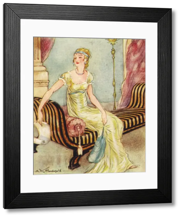 Framed Print : Madame Recamier, (1777-1849), 1937. Artist: Alexander K MacDonald Framed Print : Madame Recamier, (1777-1849), 1937. Artist: Alexander K MacDonald