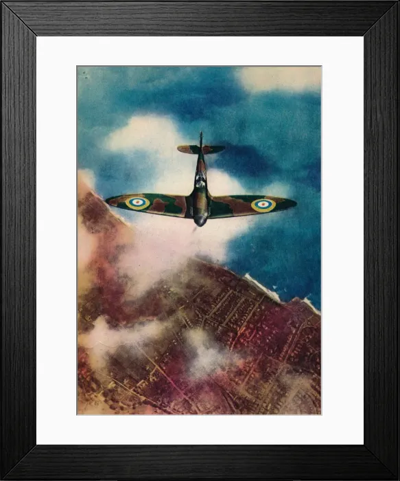Framed Print : A Vickers Supermarine Spitfire, 1940 Framed Print : A Vickers Supermarine Spitfire, 1940