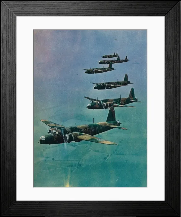 Framed Print : Wellington Bombers in Formation, 1940 Framed Print : Wellington Bombers in Formation, 1940
