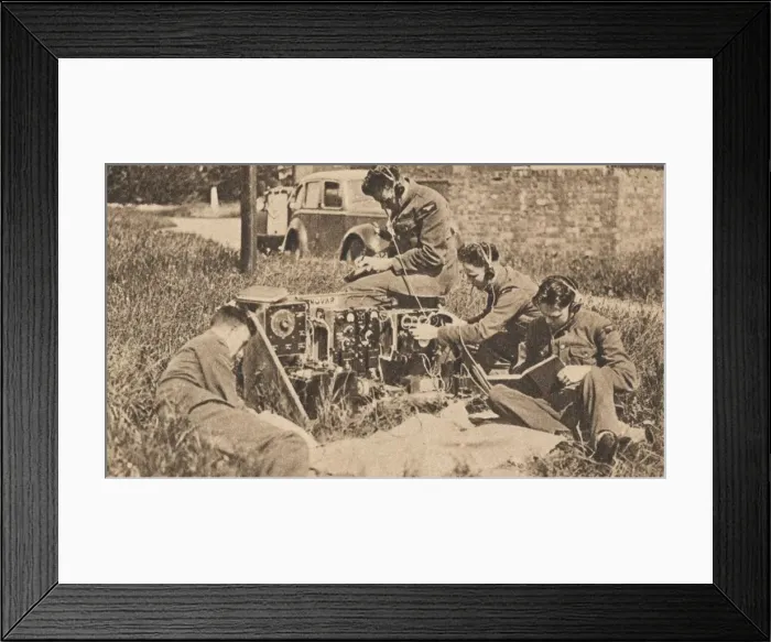 Framed Print : Wireless Operator Inside Latest Type of Training Machine, 1940 Framed Print : Wireless Operator Inside Latest Type of Training Machine, 1940