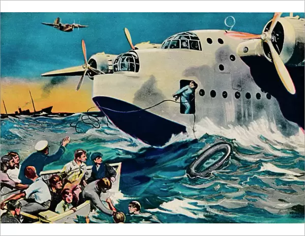 Two Short Sunderlands rescuing crew, 1940