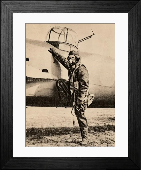 Framed Print : Fully Equipped for air fighting; oxygen, radio, electrically heated clothing and parachute, 1940 Framed Print : Fully Equipped for air fighting; oxygen, radio, electrically heated clothing and parachute, 1940