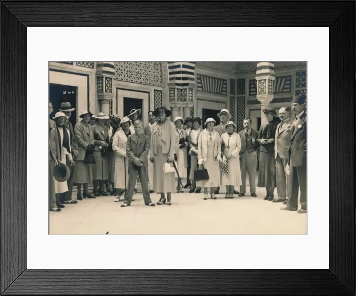 Framed Print : Tourists on an excursion from a cruise, possibly in Sidi Bou Said, Tunisia, 1936 Framed Print : Tourists on an excursion from a cruise, possibly in Sidi Bou Said, Tunisia, 1936