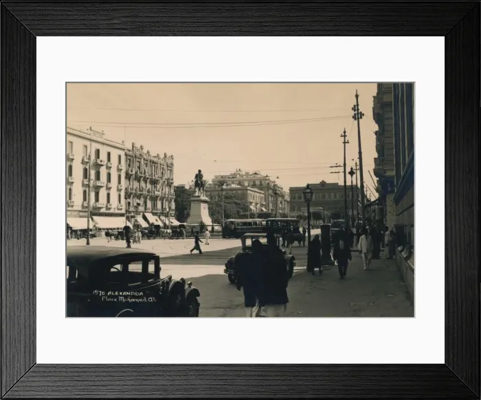 Framed Print : Place Muhammad Ali, Alexandria, Egypt, 1936 Framed Print : Place Muhammad Ali, Alexandria, Egypt, 1936